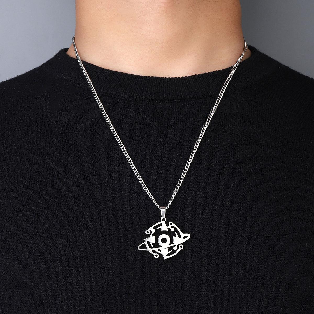 

Blade Unicorn Hip Hop Trendy Cool Necklace Men S And Women S Unisex Jewelry High Street Hip Hop Non-Fading Sweater Chain 60cm