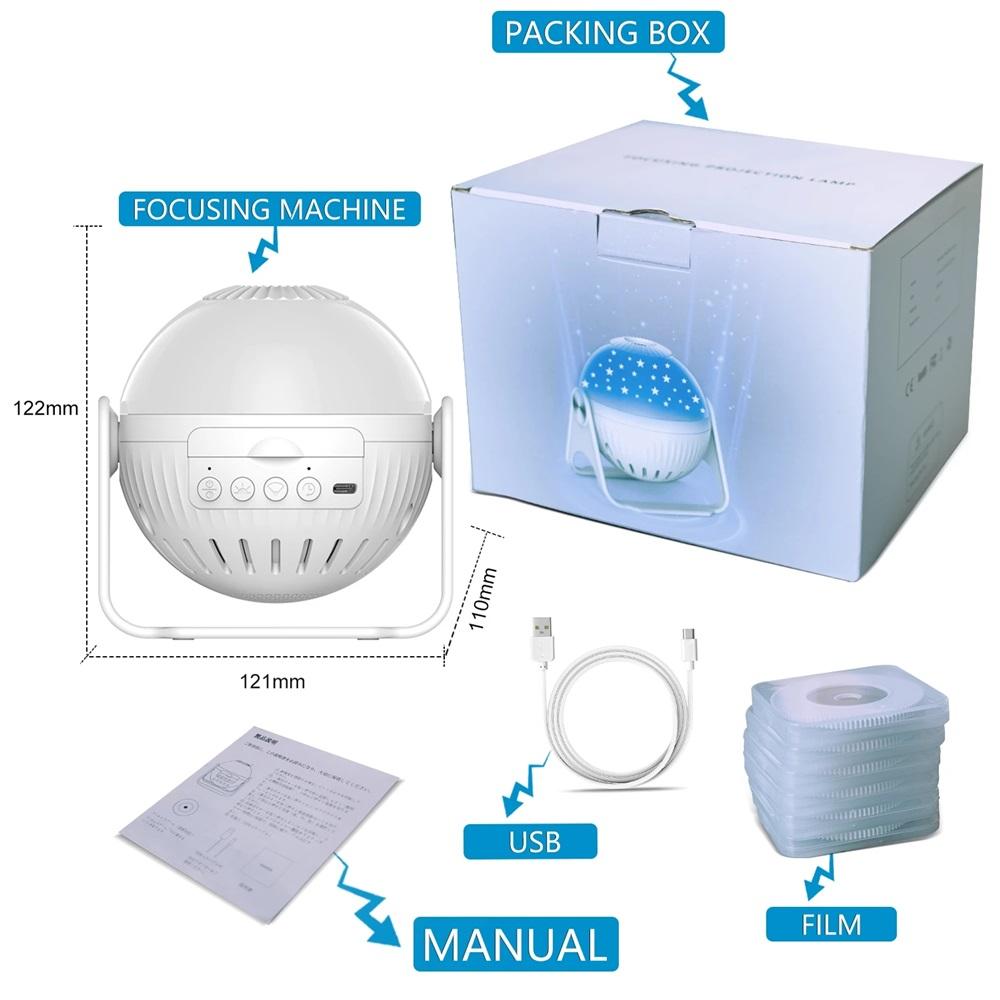 USB Rotating Galaxy Star LED Night Light