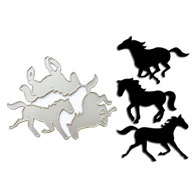 Horse Metal Die Cuts Scrapbooking Stencil Card Emboss DIY Photo Album Template