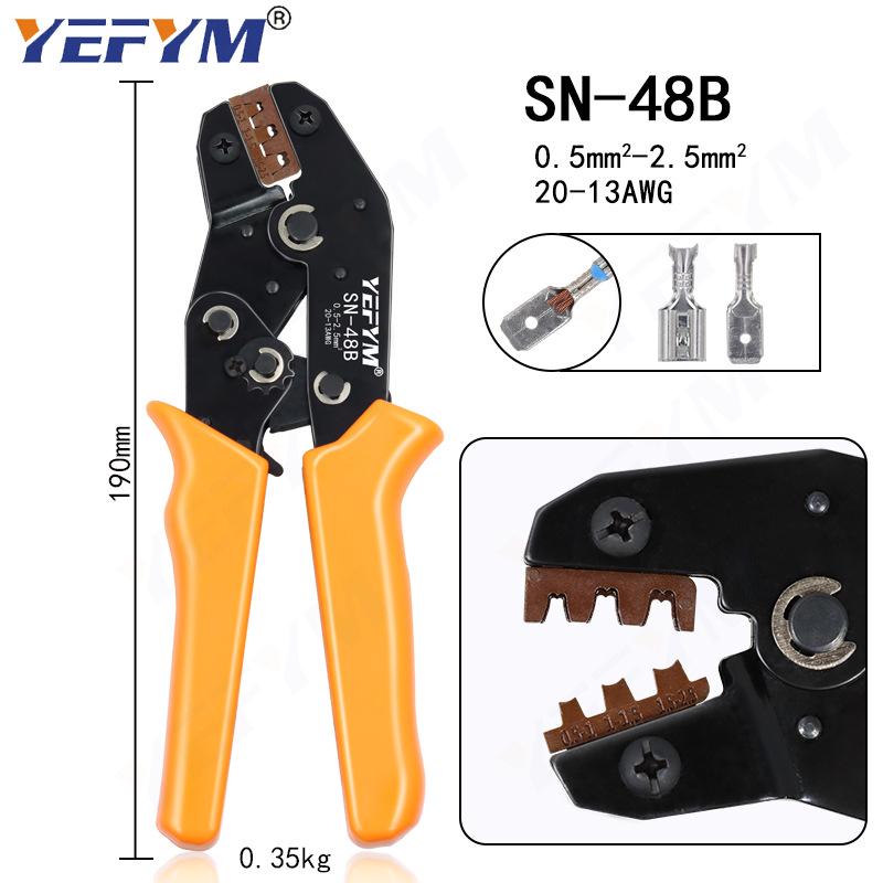 Terminal Blade & Fork Connector Crimping Pliers Set SN-48B (2.8/4.8/6.3)