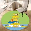 The Simpsons Family Chair Mat - Round Carpet for Home Decor, Office, Living Room