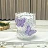 Butterfly Elegance Glass Tea Cup Coffee Mug with Floral Design Gift For Women Valentine’s Day & Mother’s Day