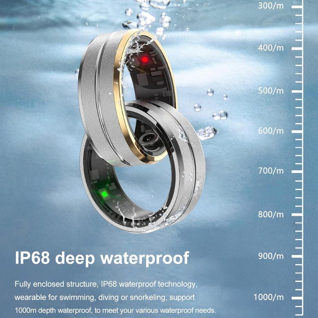 Smart Ring Fitness Tracker Gesundheitsringe Pulsmesser Schlafring Schrittzähler Kalorien Schrittzähler Wasserdichter Fitnessring