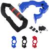 Heavy Duty CNC Aluminium Alloy Anti Theft Throttle Brake Lock with 5 Digit Password Chain Lock for Motorcycle Scooter ATV Dirt Street Bikes