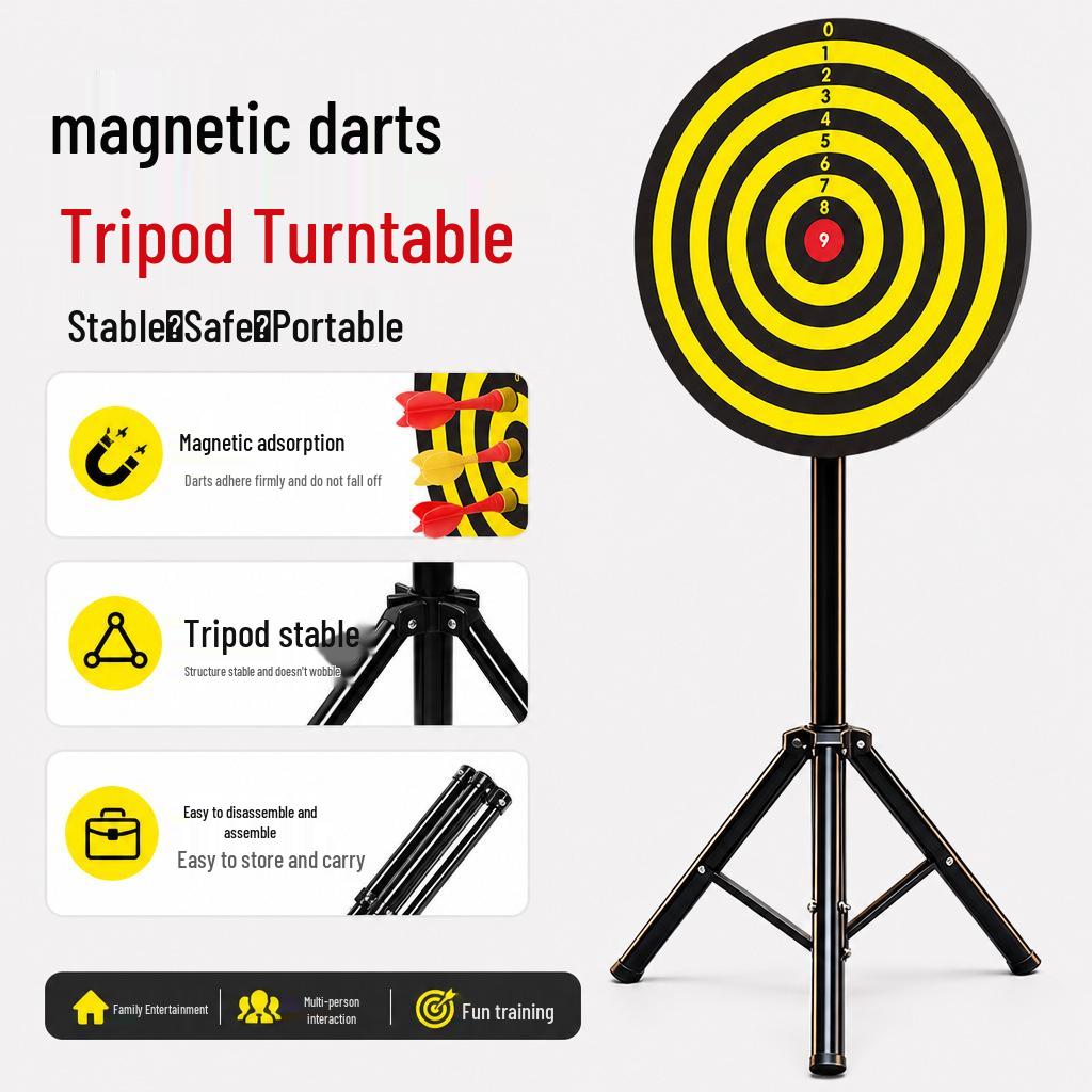 Adjustable Height Magnetic Dartboard with Multiple Surfaces for Company Events