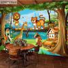 Wandbild Kinderzimmer Schlafzimmer Schöne Cartoon Wald Hintergrund Bild Wand Dekor Kind Tapete Wand Malerei