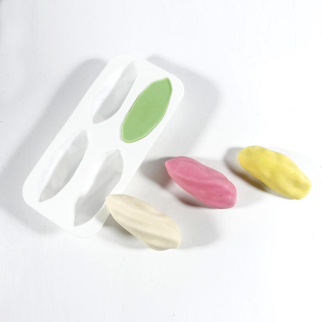 4-Cavity Silicone Baking Mold Nut Shape Food-Grade Nonstick Cake Pan For Chocolate Mousse Muffin Dessert Pastry Home Kitchen
