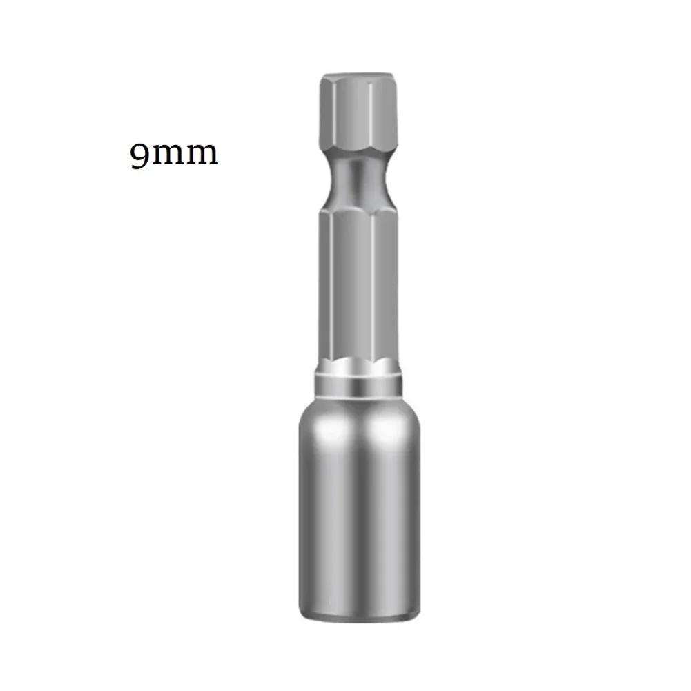 1ks 6-13mm Rázový nástrčný magnetický šroubovák na matice 1/4" šestihranná stopka Power maticový šroubovák Vrták Ruční nástroje 6/7/8/9/10/11/12/13mm