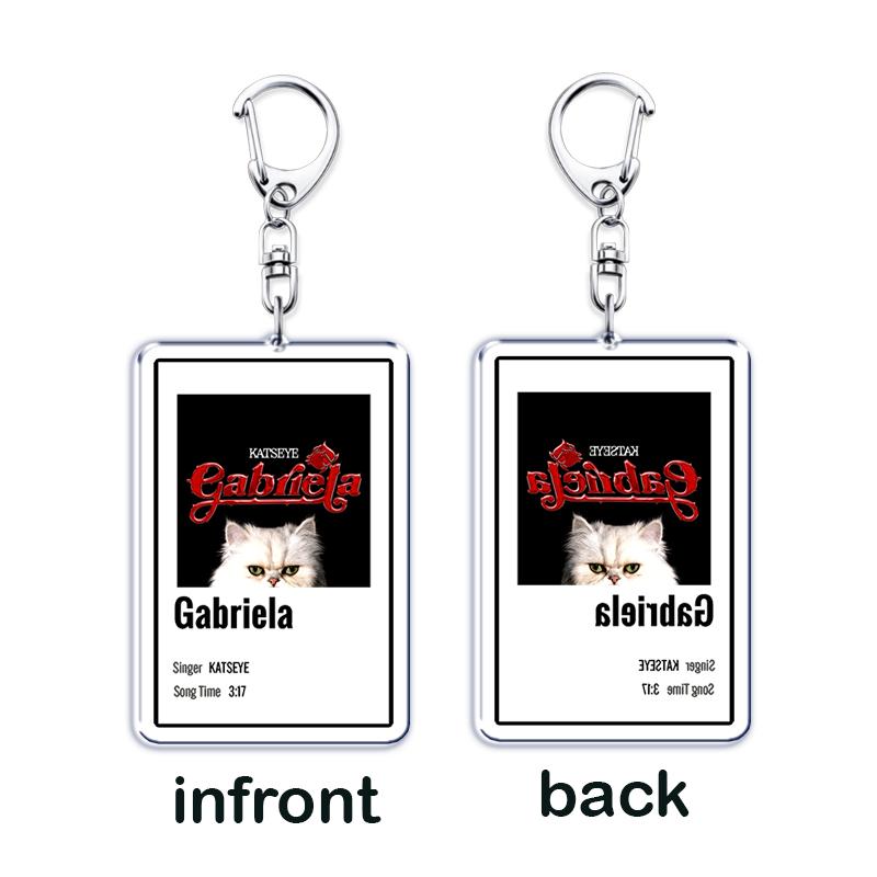 Hot Kpop Girl Band Music Keychains for Women Accessories Bag Manon Lara Sophia Yoonchae Megan Daniela Keying Jewelry Fans Gifts