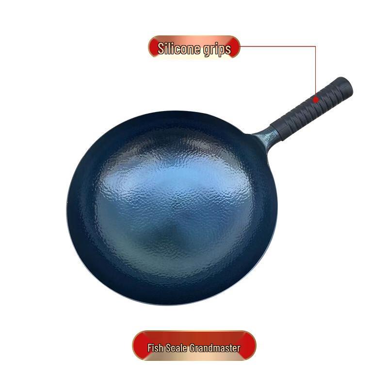 Yoshida Craft Handmade Uncoated Fish Scale Iron Wok