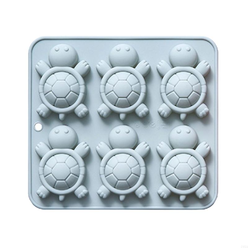 Large Capacity Silicone Mousse Cake Mold 6 Cavity Turtles Chocolate Baking Mould Bakewares for Parties and Celebration