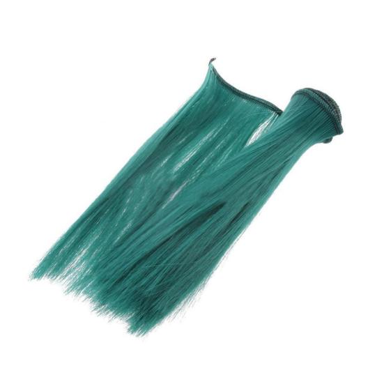 15cm DIY Beautiful High-temperature Silk Straight Hair Wig Doll Accessories