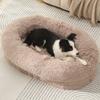 Plush Pet Bed Dogs Cats Winter Warm Soft Removable Washable Oval Kennel Mat Indoor Comfort Nest