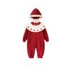 Newborn Baby Girl Knit Sweater Onesie - Autumn/Winter Princess Style Full Moon Bodysuit for 100 Days Celebration
