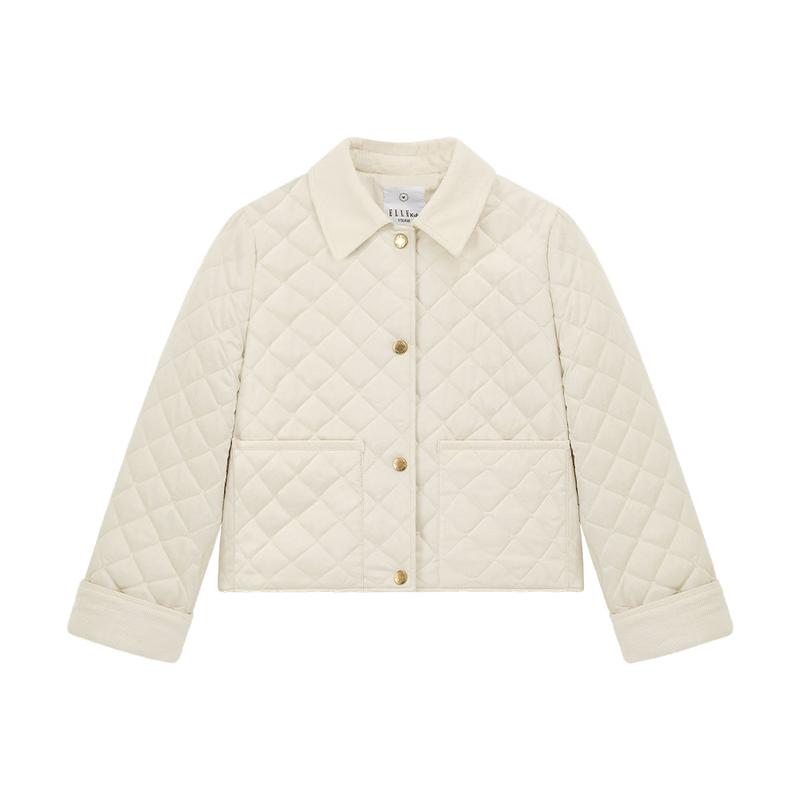ELLE KIDS Girls' Retro Barn Style Quilted Winter Jacket
