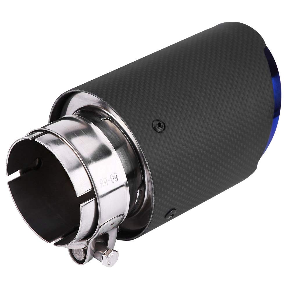 Universal Carbon Fiber Style Car Exhaust Muffler Tip - Smoother Exhaust, Increased Power, Elegant
