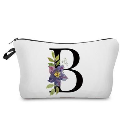 Bolsa Cosmética Estampa de Letras Feminina Organizar Artigos de Higiene Pessoal Estojo de Armazenamento para Viagem 6423