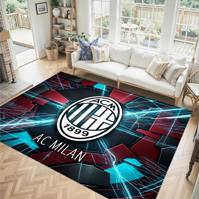 AC Milan Design Crystal Velvet Carpet Cozy Non?Slip Printed Rug For Bedroom Living Room Entrance