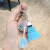 Creative Badminton Racket Keychain: Sporty Pendant & Backpack Ornament - Perfect Small Gift for Boys and Girls