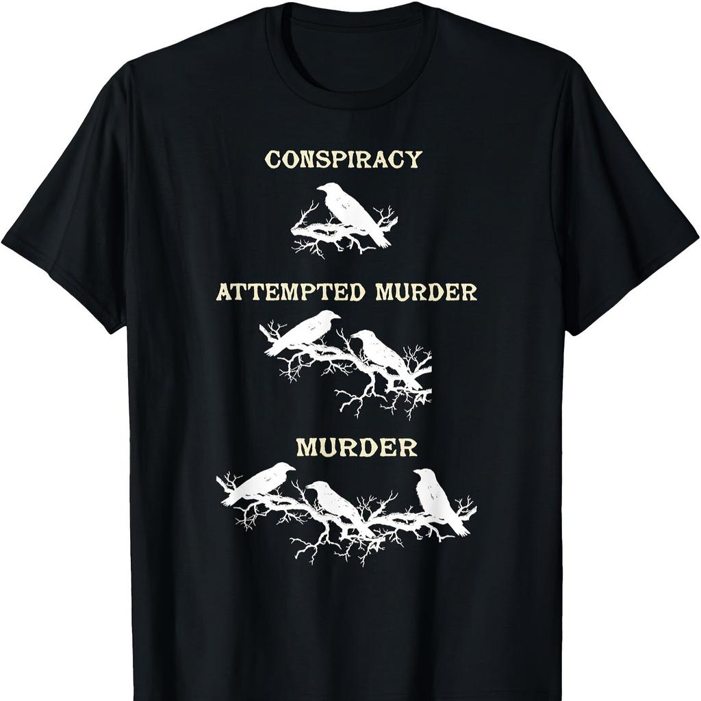 Conspiracy Attempted Murder Raven T-shirt
