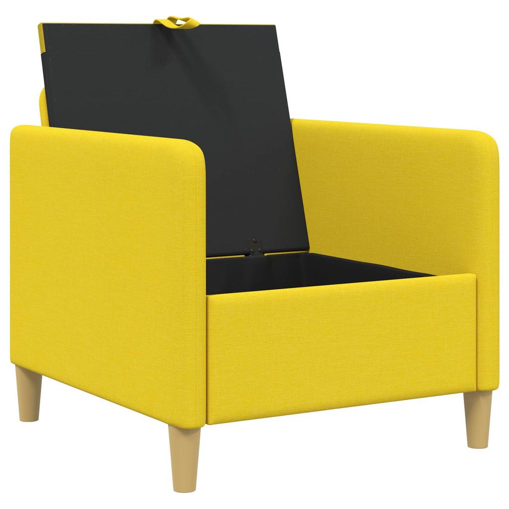 Sofa with Storage Light Yellow 72 X 78 X 87 Cm Polyester