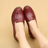 Fashion Spring Soft Soled Mother Black Single Shoes Genuine Leather Non-slip Casual Comfortable Middle-aged Ladies Flat Shoes Women Shoe