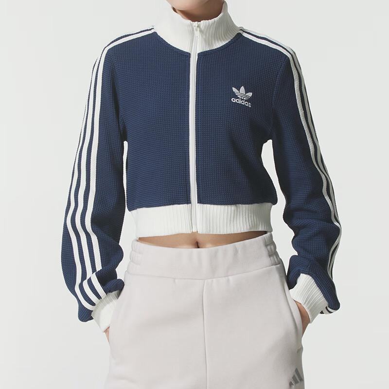 adidas Originals Track Top Crop Vintage Logo Slim Fit Long Sleeve Jacket Women Jacket KC2646