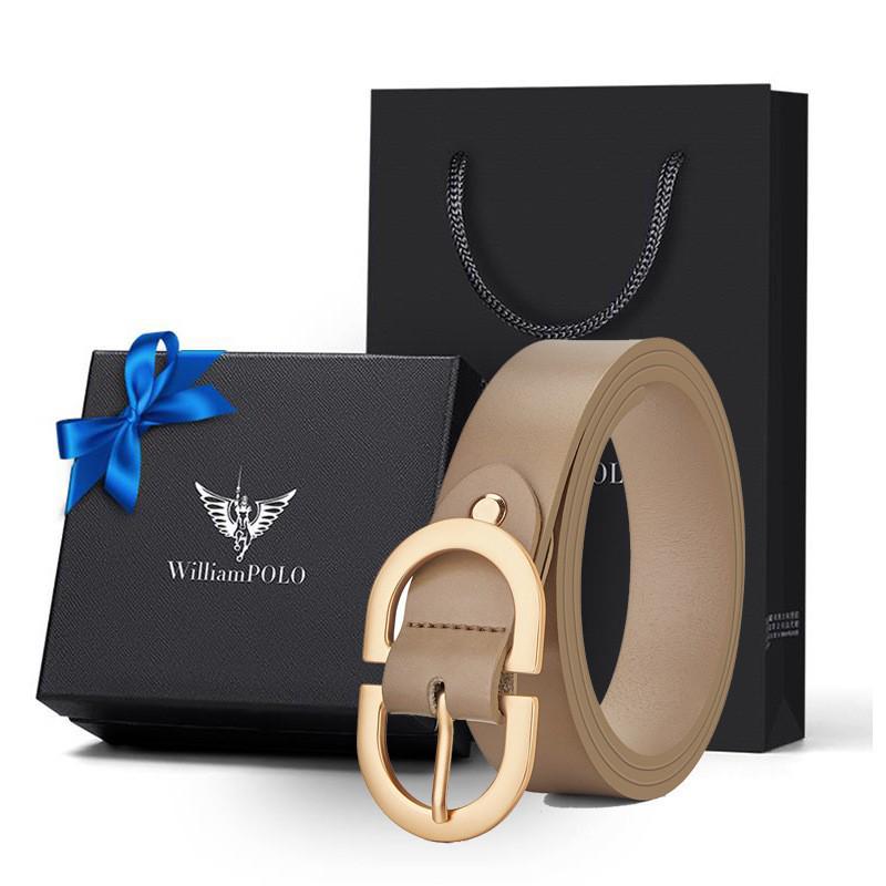 King Paul Damengürtel aus zweilagigem Rindsleder mit Dornschließe