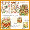 Christmas House Series 3D Cartoon Miniature Scene Stickers DIY Handmade Stacked Layers DIY Cabin Scene Sticker