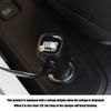 Vehicle Charging Station Double USB Port, 80W Power  Splitter with Voltages Detection for Trucks, and SUVs