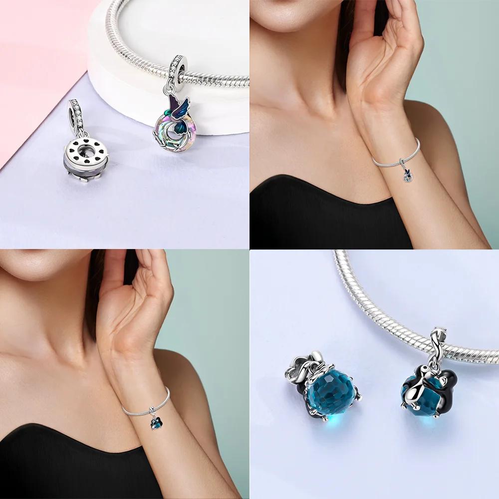 Charm Plata Originales Owl Penguin Turtle Bead Charms for Charm Bead Charms copper Bracelets Bead Charms Jewellery Making Womens Gift