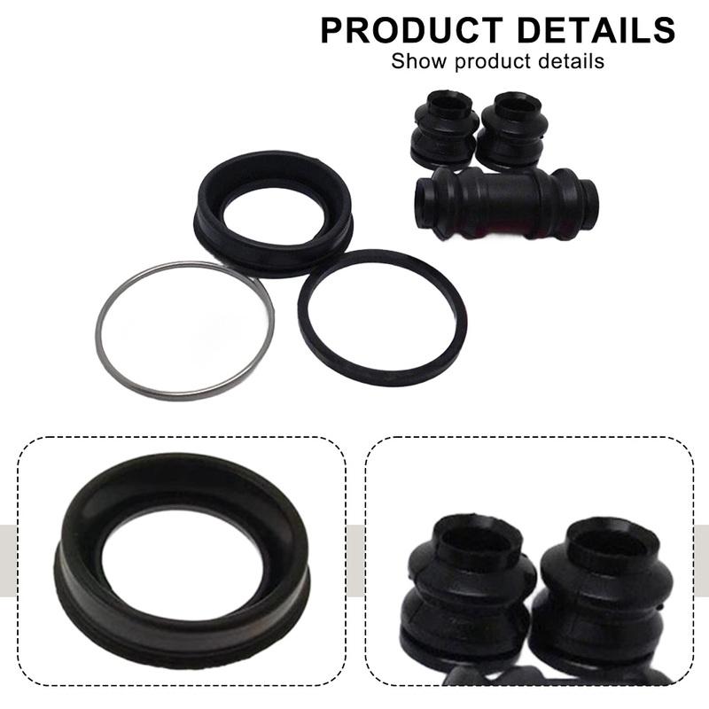 Black Rear Brake Seal Kit Caliper Gasket Replacement Installation Easy To Install Non-deformation Wear-resistant