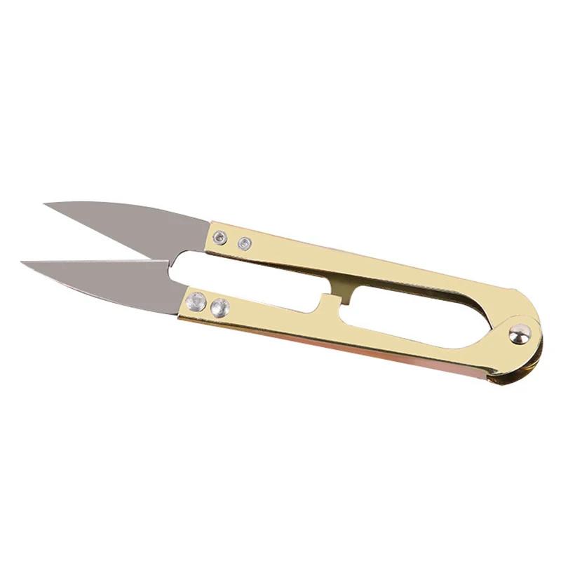 

1/2/3/4 шт. Разноцветные ножницы для обрезки, швейные кусачки, U-образные кусачки, пряжа, нержавеющая сталь, вышивка, рукоделие, ножницы для портного