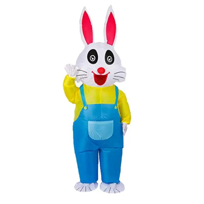 Inflatable Costume of The Easter Bunny, Halloween, Carnival Ball, Festive Party Attire, Birthday Party Outfit, Walking Puppet Inflatable Costume