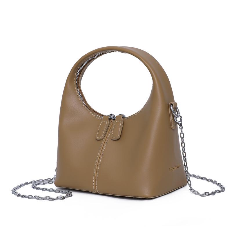 Knödel Damenhandtasche aus weichem Leder 2025: Neue Schlichte Mode, Große Kapazität, Kleine Größe