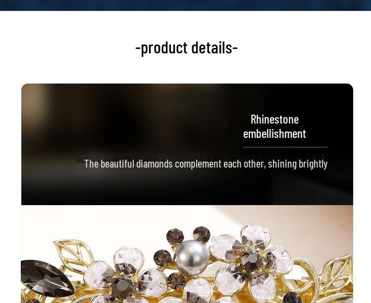 Strasslegierung Haarspange für stilvolle Hochsteckfrisuren, große Größe