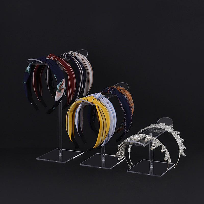 Clear Headband Holder Rack Acrylic Detachable Necklace Bracelet Display Stand Hair Accessory Bar Durable For Hairband Organizer