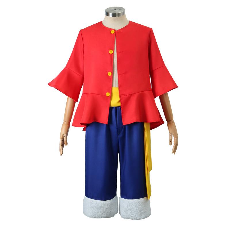 Luffy Cos Clothes ONE PIECE Clothes, Two Years Later the Second Generation of Cosplay Clothes Straw Hat Shoes Props Clothing
