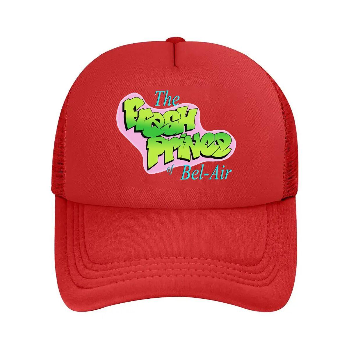 

The Fresh Prince of Bel Air Text Art Mesh Baseball Caps Unisex WoUnisex Retro Sun Breathable Snapback Caps Dad Spring Hats One Size