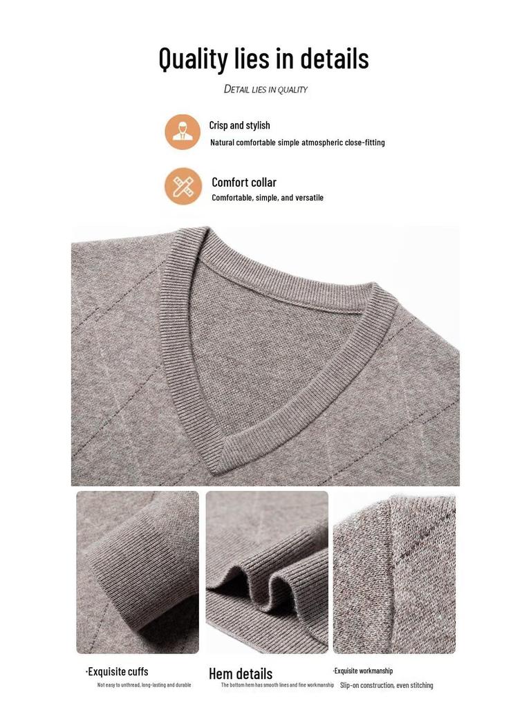 Firstview Men's Thick Semi-Worsted Wool Sweater FV25D1958