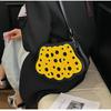 Creative Pumpkin Crossbody Bag Contrast Polka Dot Uniquely Shape Bag Personalized Halloween Shoulder Bag Fashionable New Handbag
