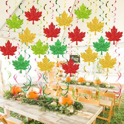 Decorațiune Spirale Agățate Frunze de Toamnă Ziua Recunoștinței Spirale Frunze de Arțar Streamere Decor Agățat de Plafon pentru Recoltă de Toamnă pentru Articole de Petrecere de Aniversare