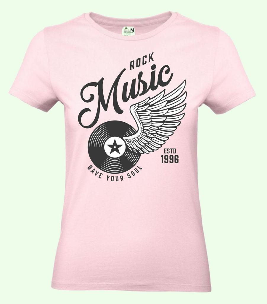 Rock Music Save Your Soul - Umweltfreundliches Bio Damen T-Shirt Mens Womens Tees Top