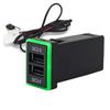 After7 QC3.0 Toyota A Type USB Power Supply Switch Hole Panel 2 Ports, LED