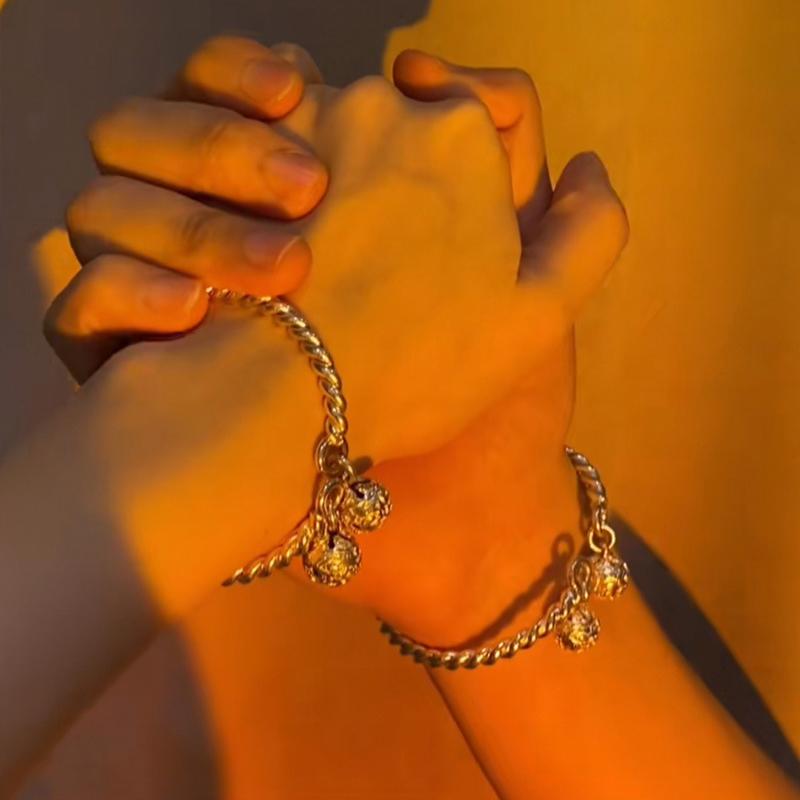 P 925 Sterling Silver Lucky Charm Hollow Out Round Bracelet Cuff Bracelets for Women Bangles Fashion Jewelry Pulseira