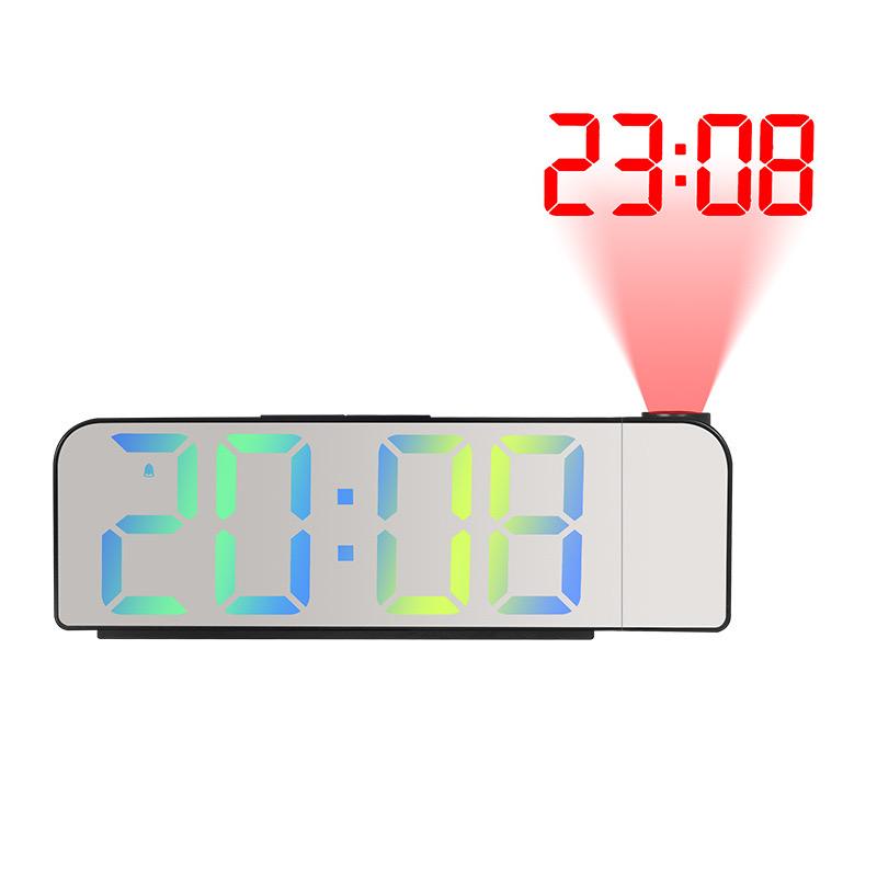 Electronic Digital Alarm Clock With Temperature New Simple Projection LED Large Font Display