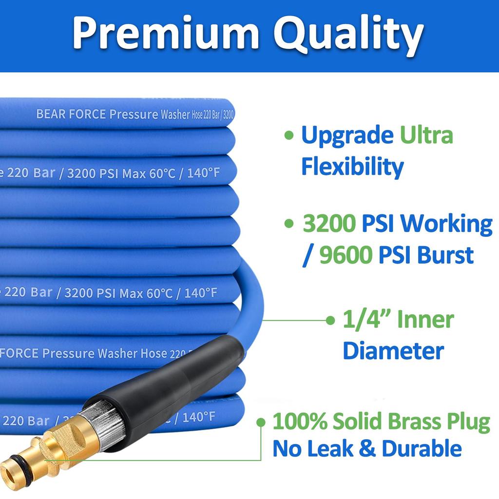 Pressure Washer Replacement Hose Super Flexible Hose 2900 PSI Kink Resistant Hose for Karcher K2-K7 Quick Connector