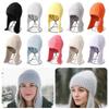 Warm Fur Ear Flap Cap Soft Skullies Beanies Cozy Woman Knit Cap  Winter Season