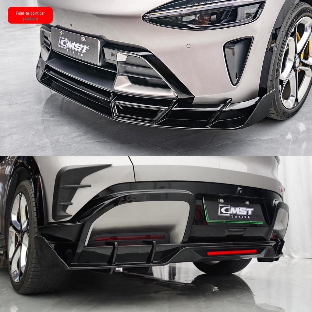 YU7 CMST Style Full Body Kit: Front Lip, Rear Lip, Side Skirts & Tail Wing in Bright Black ABS