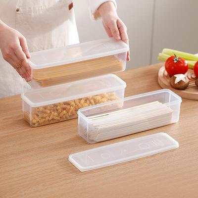 Rectangular Noodle Storage Box Kitchen Refrigerator Italian Pasta Storage Box Home Fruit Vegetable Food Preservation PlasticBoxs